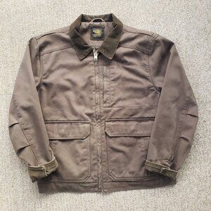 Vintage Old Navy Detroit Style Mechanics Jacket 2XL Corduroy Collar Brown